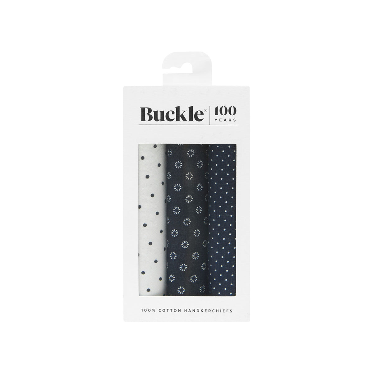 Buckle Cotton Handkerchief - 3 Pack