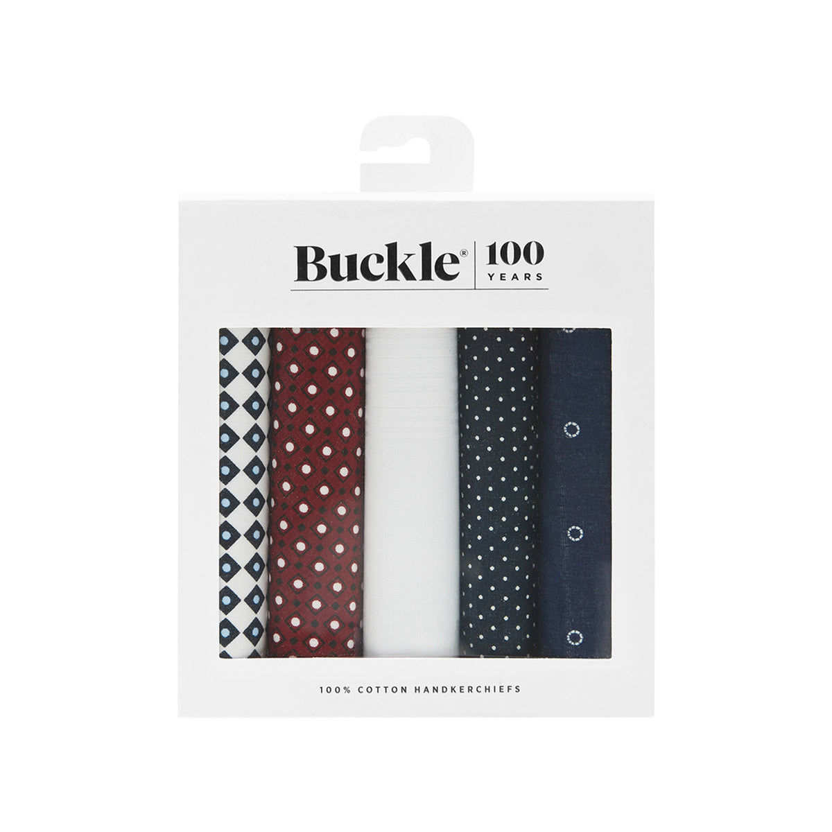 Buckle Cotton Handkerchief - 5 Pack