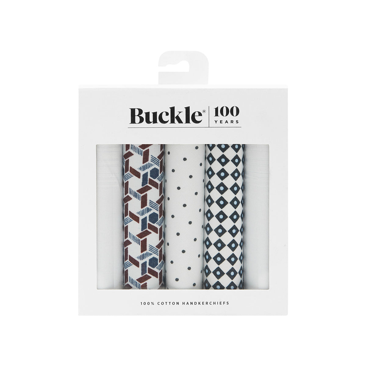Buckle Cotton Handkerchief - 5 Pack
