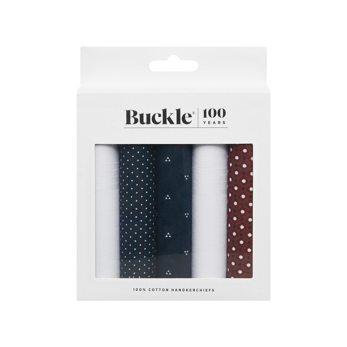 Buckle Cotton Handkerchief - 5 Pack