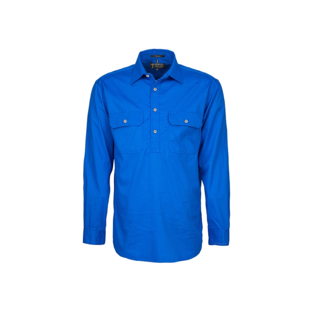 Pilbara Mens Closed Front Long Sleeve Shirt