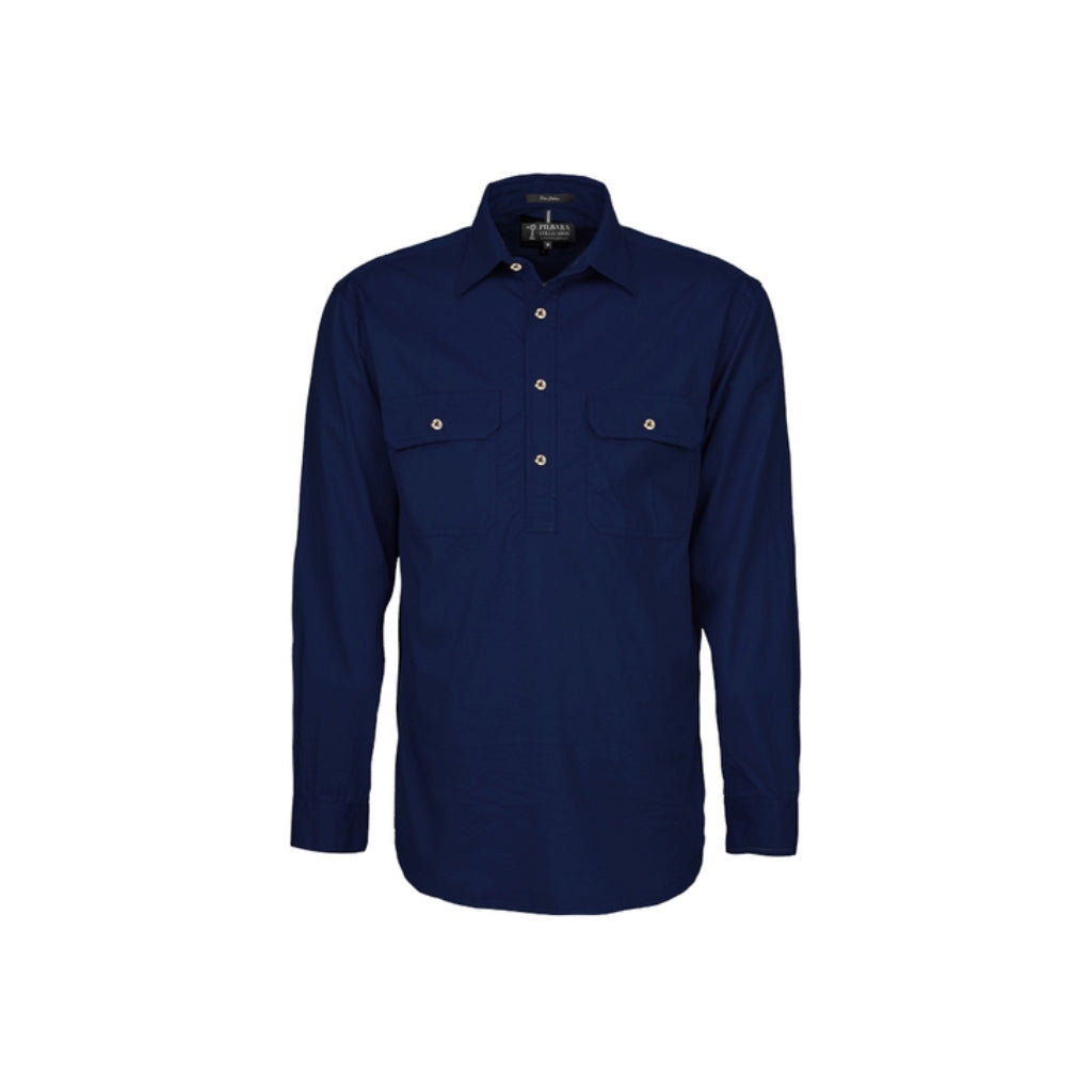 Pilbara Mens Closed Front Long Sleeve Shirt