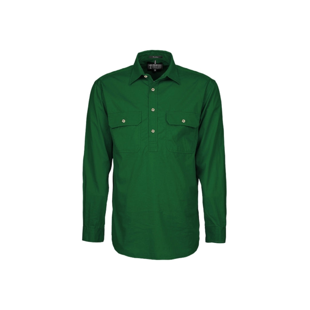 Pilbara Mens Closed Front Long Sleeve Shirt