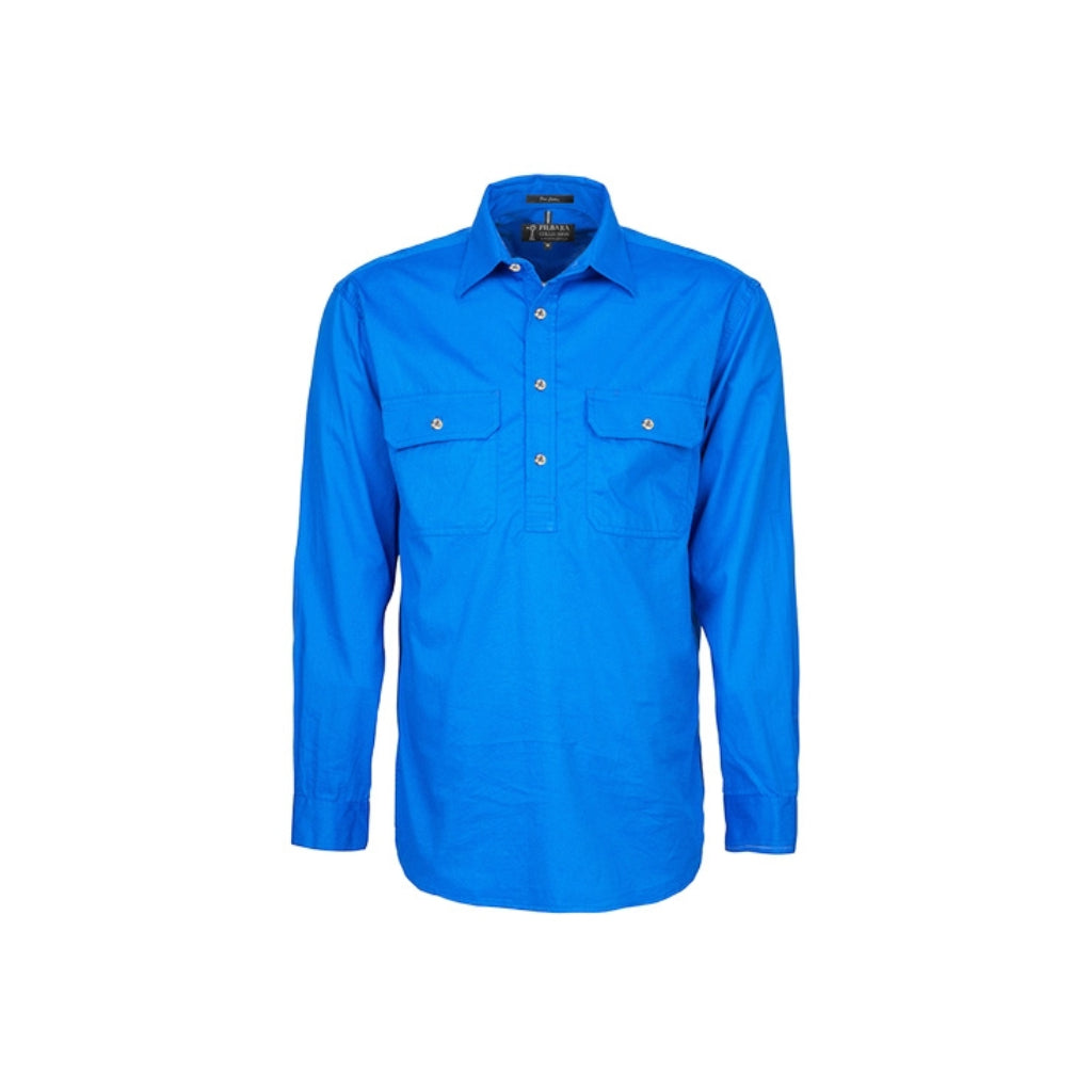 Pilbara Mens Closed Front Long Sleeve Shirt