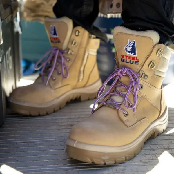 Work Boots Blue Boots Womens STEEL BLUE 512758 Parkes Zip Safety