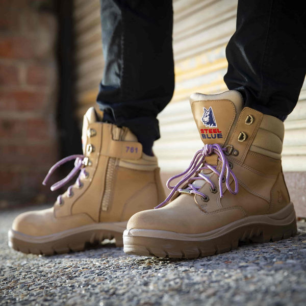 Steel Toe Boots Womens Cross Boots Steel Blue Southern Cross Zip