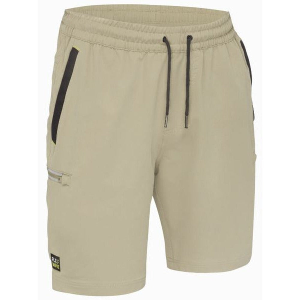 Bisley Flx & Move 4-Way Stretch Elastic Waist Cargo Short