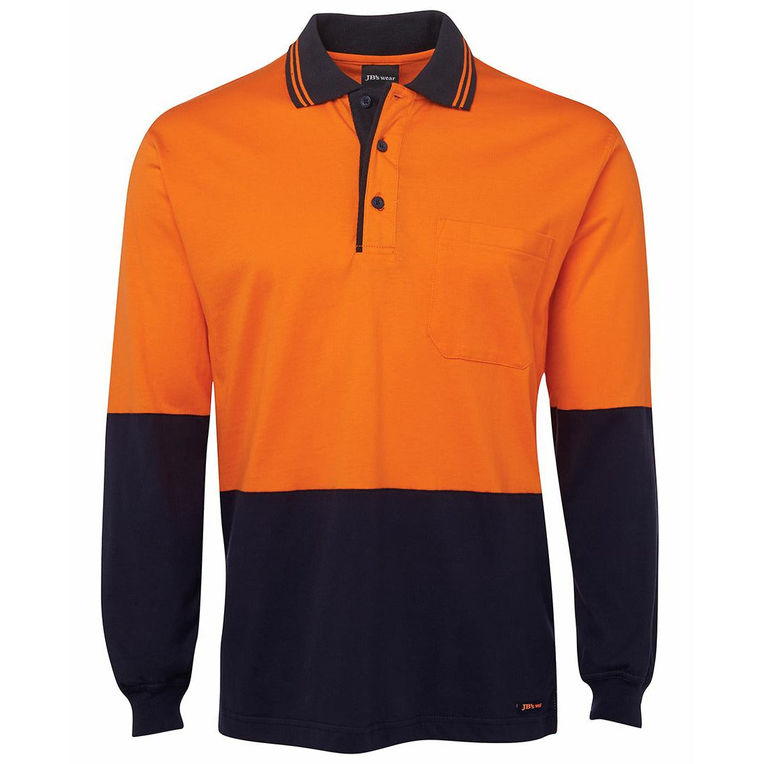 JBs Hi Vis Long Sleeve Cotton Polo