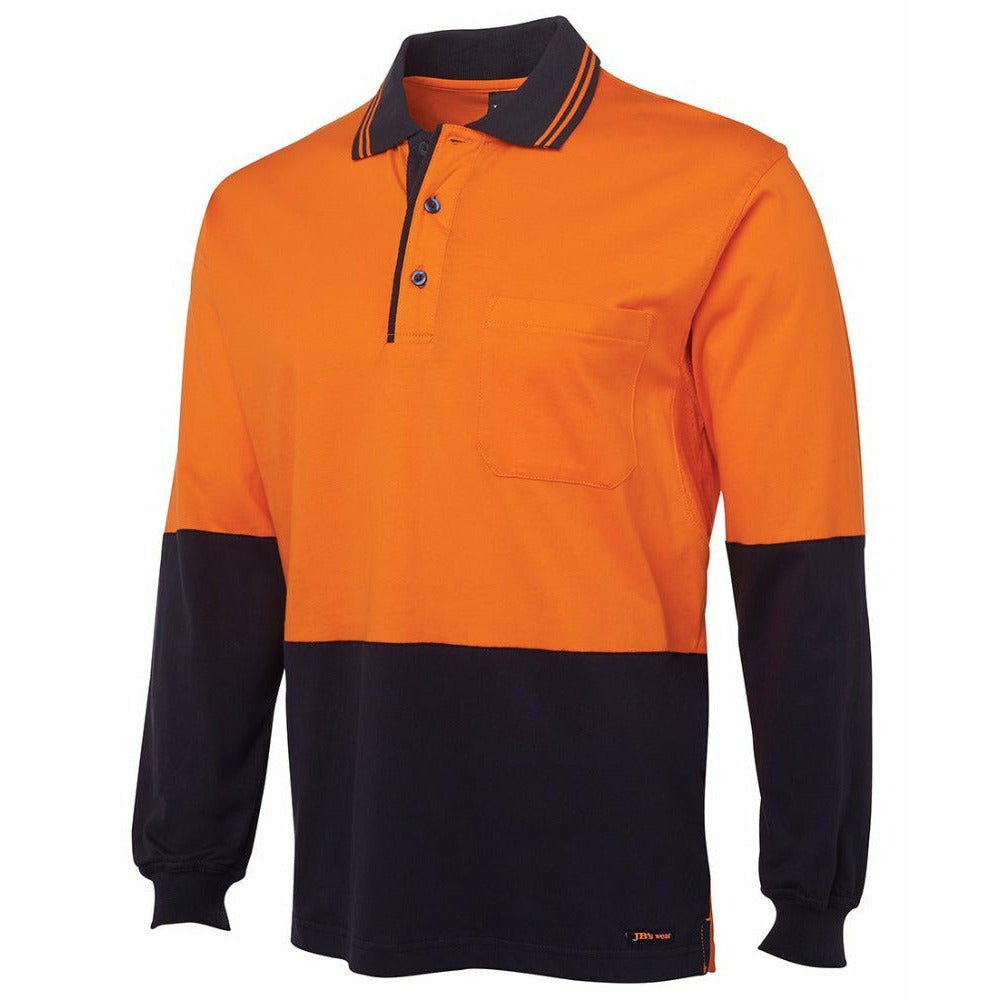 JBs Hi Vis Long Sleeve Cotton Polo