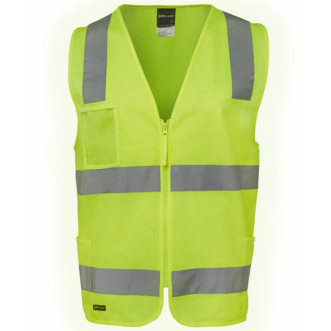 JBs Hi Vis Day & Night Zip Safety Vest
