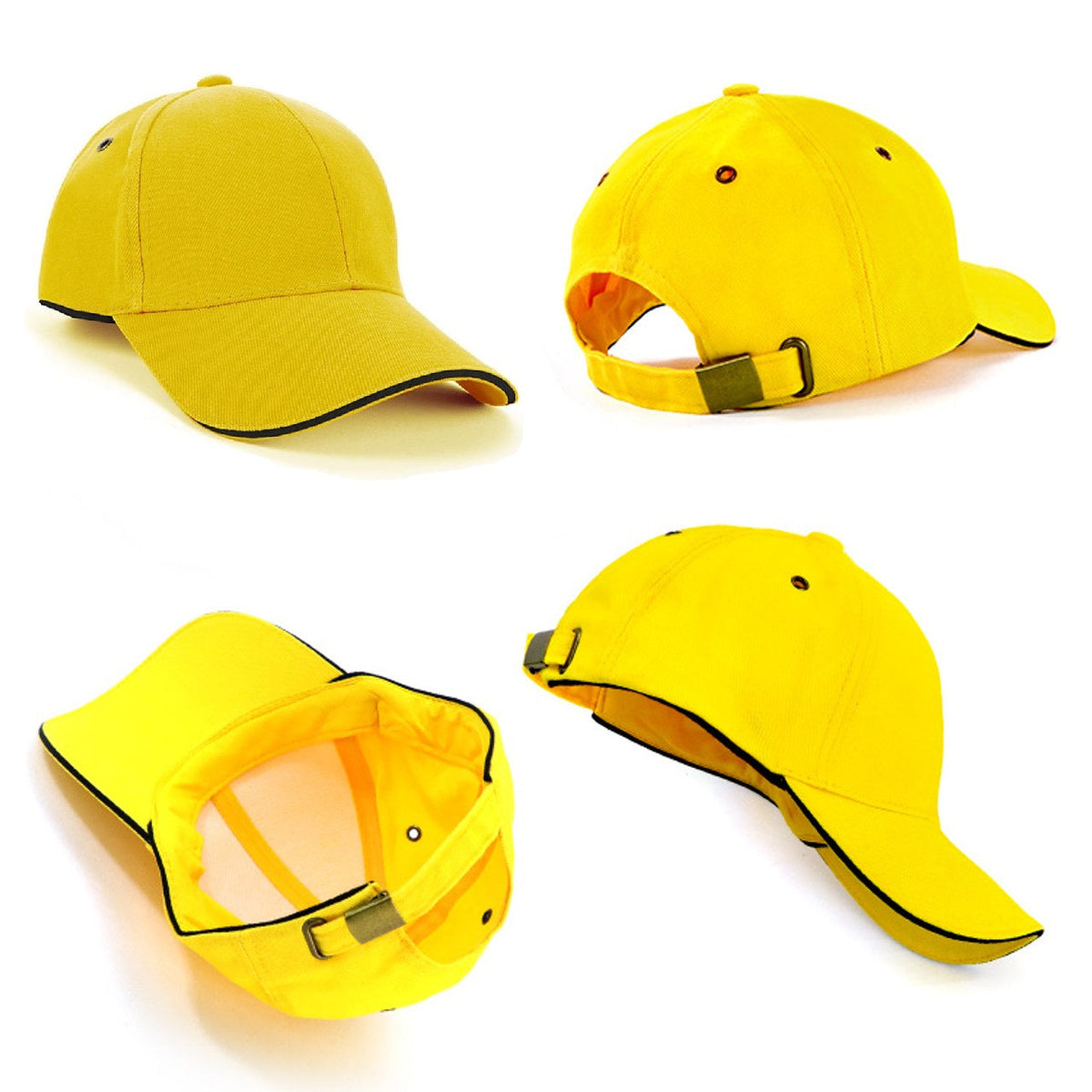 Grace Collection Heavy Brushed Cotton Cap with Surround Piping