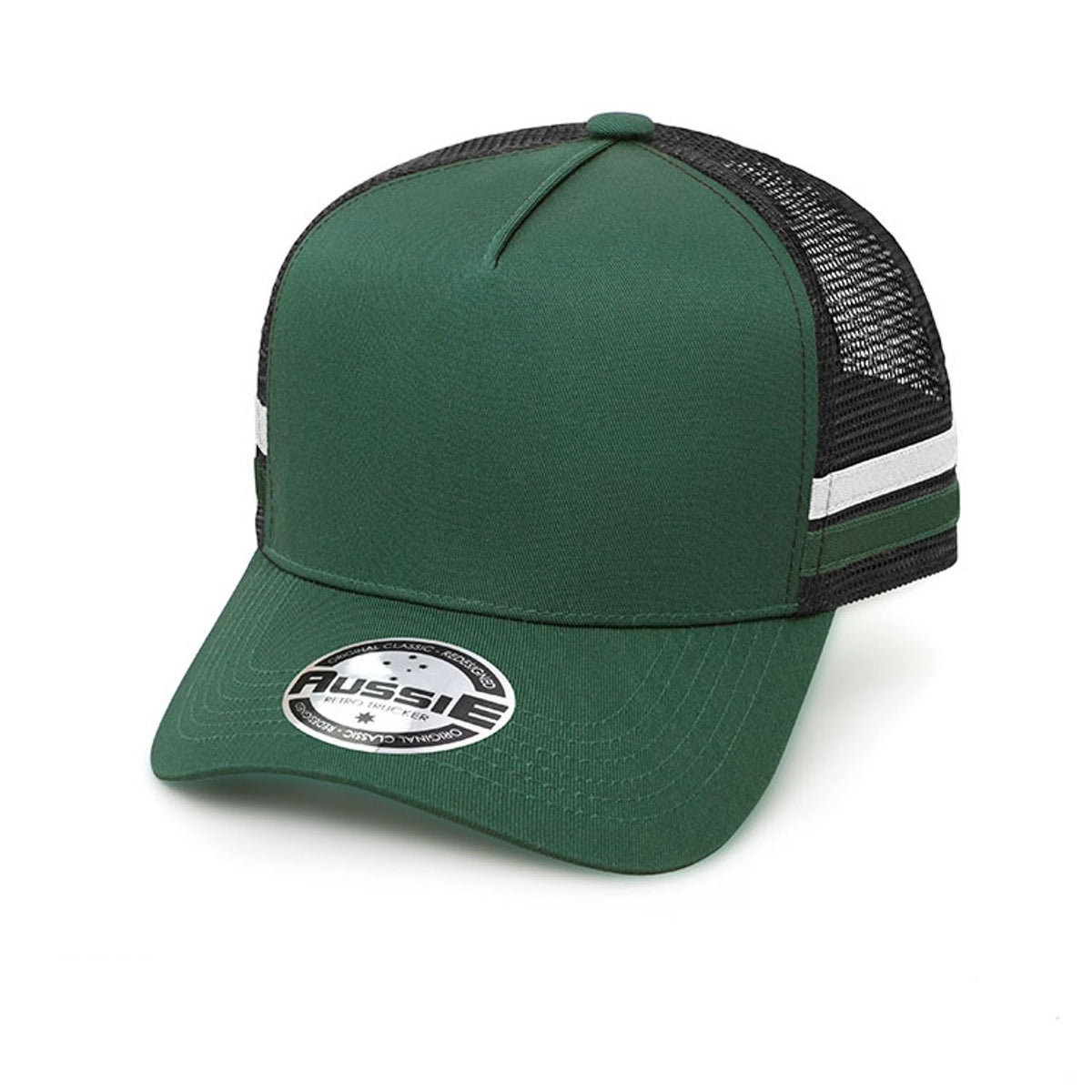 Grace Collection A Frame Striped Trucker Cap