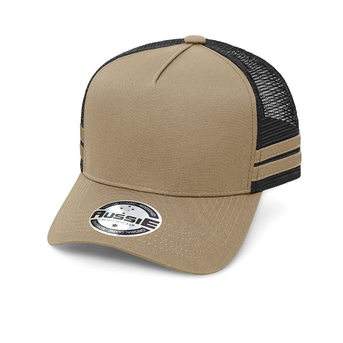 Grace Collection A Frame Striped Trucker Cap