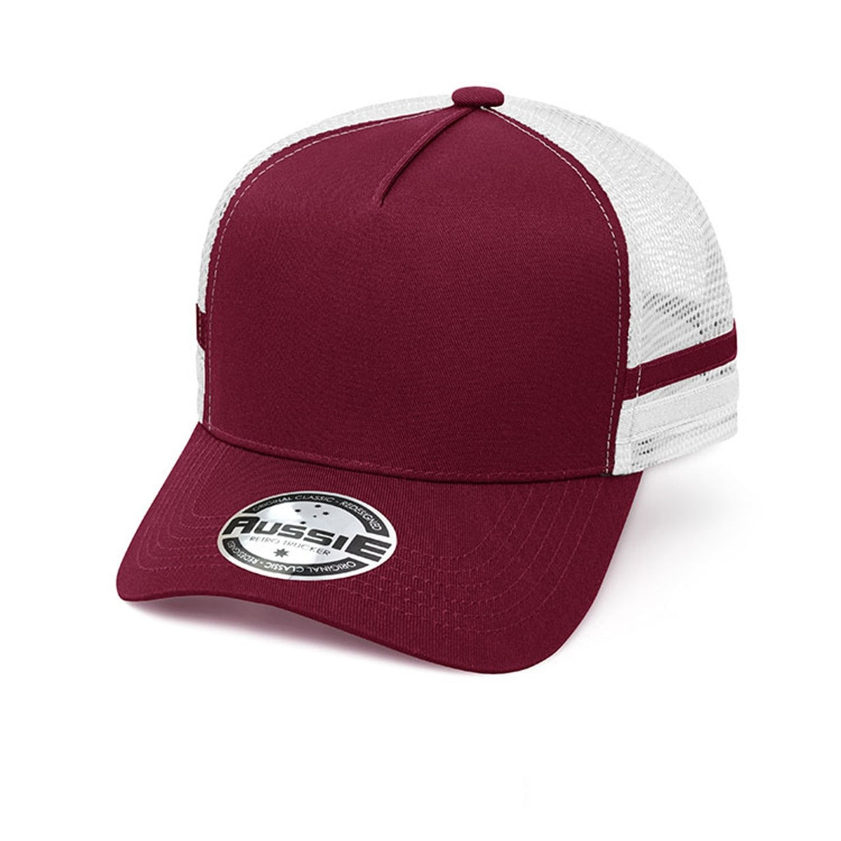 Grace Collection A Frame Striped Trucker Cap