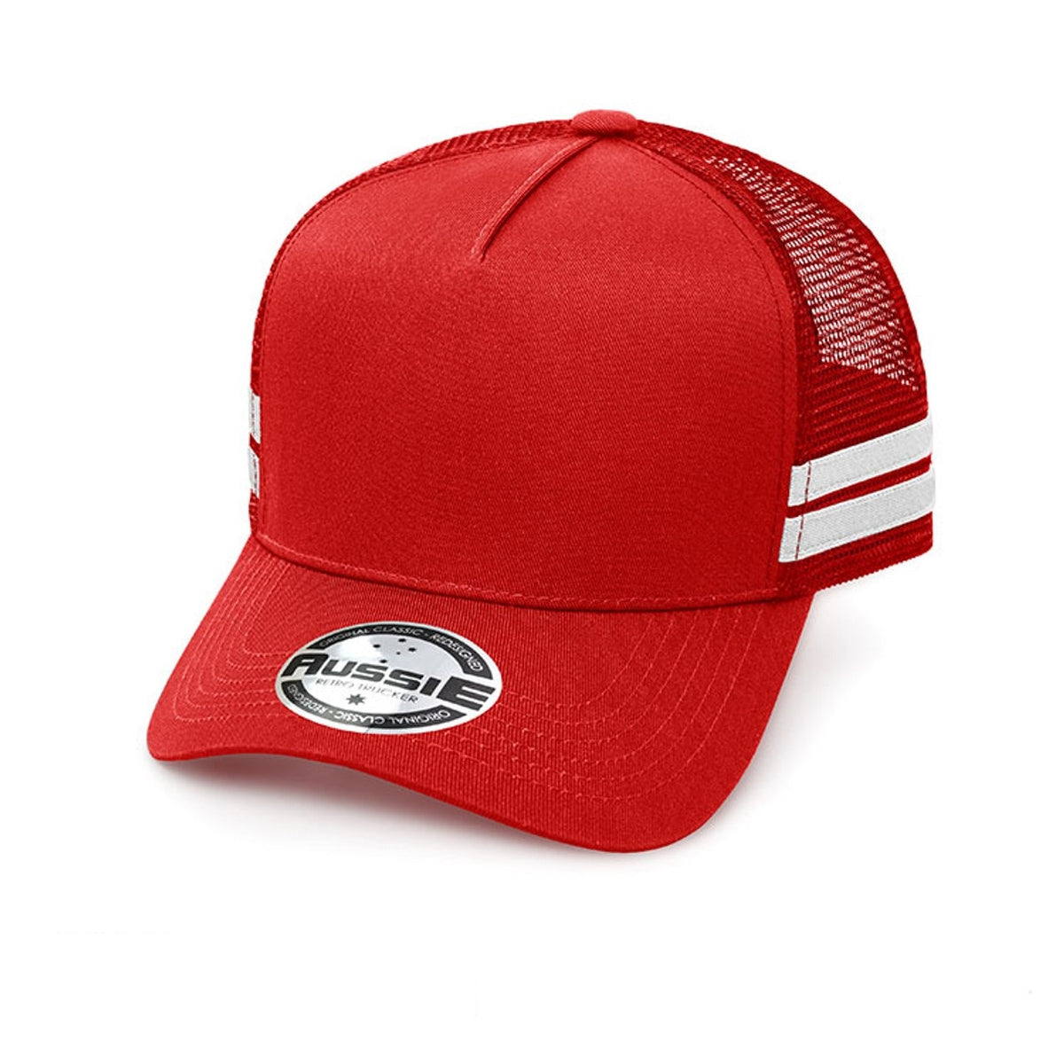 Grace Collection A Frame Striped Trucker Cap