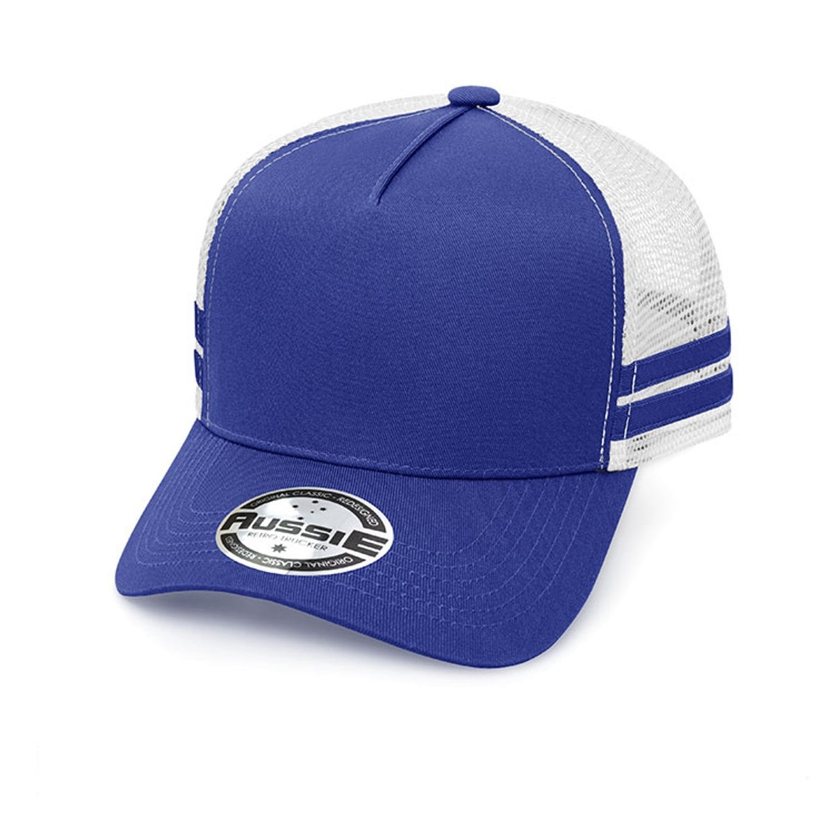 Grace Collection A Frame Striped Trucker Cap