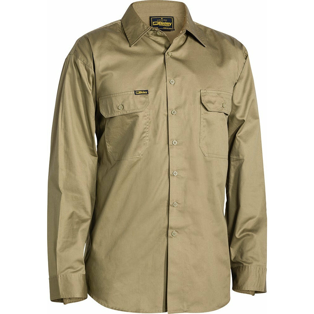 Bisley Cool Lightweight Drill Shirt Long Sleeve