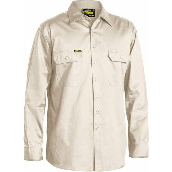 Bisley Cool Lightweight Drill Shirt Long Sleeve