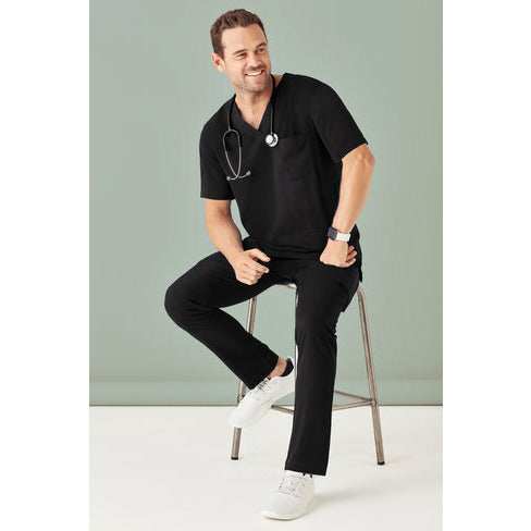 Biz Care Avery Mens V Neck Scrub Top