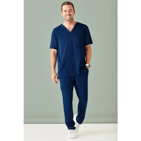 Biz Care Avery Mens V Neck Scrub Top
