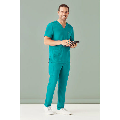 Biz Care Avery Mens V Neck Scrub Top