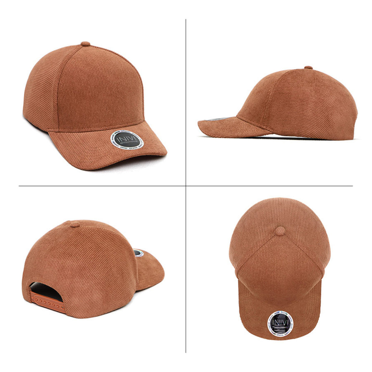 Grace Collection INIVI Cotton Corduroy Cap
