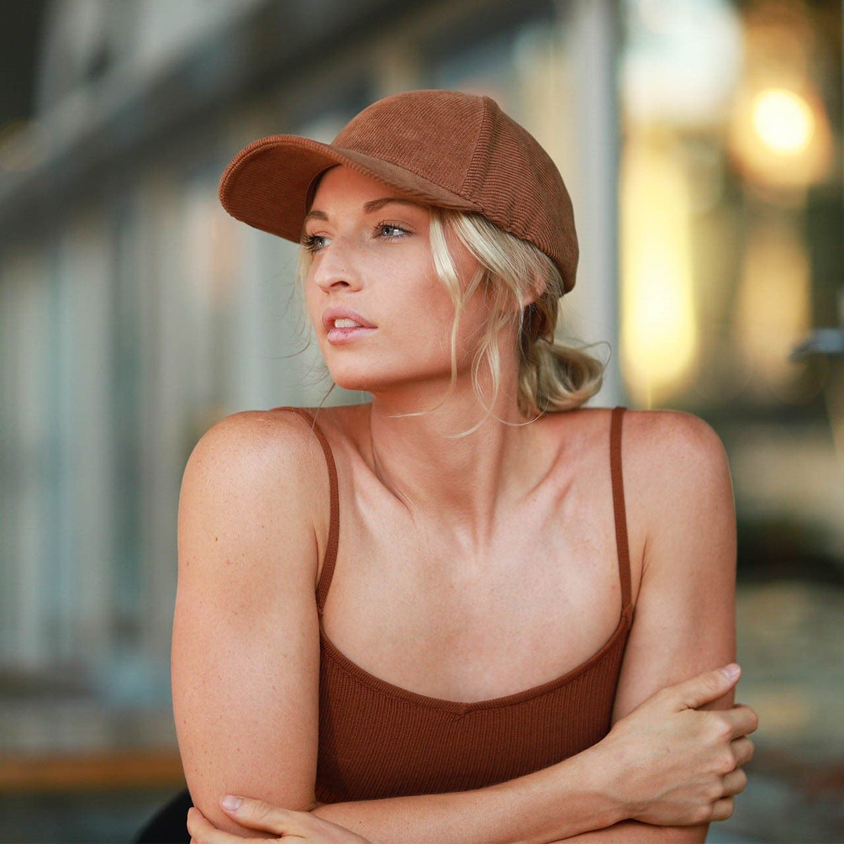 Grace Collection INIVI Cotton Corduroy Cap