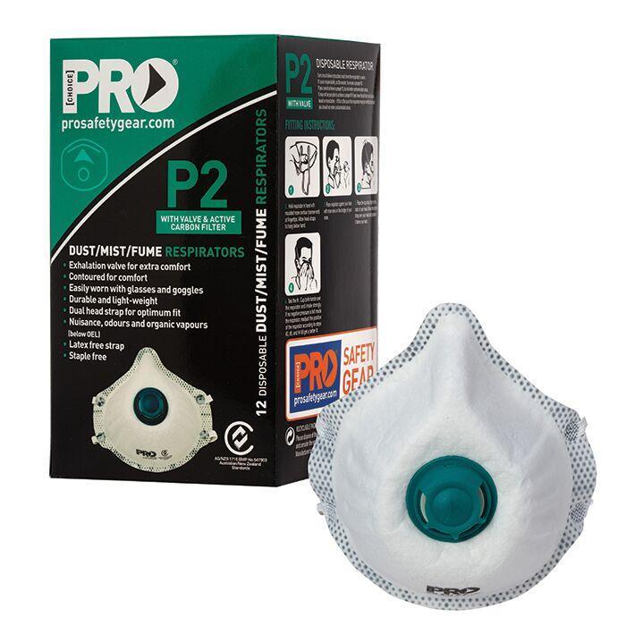 Paramount Safety Dust Masks P2+Valve - 12 Pack
