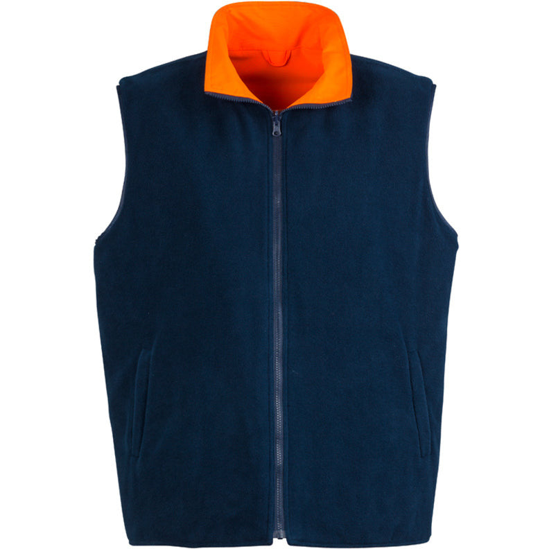 Syzmik Mens Hi Vis Lightweight Fleece Lined Vest