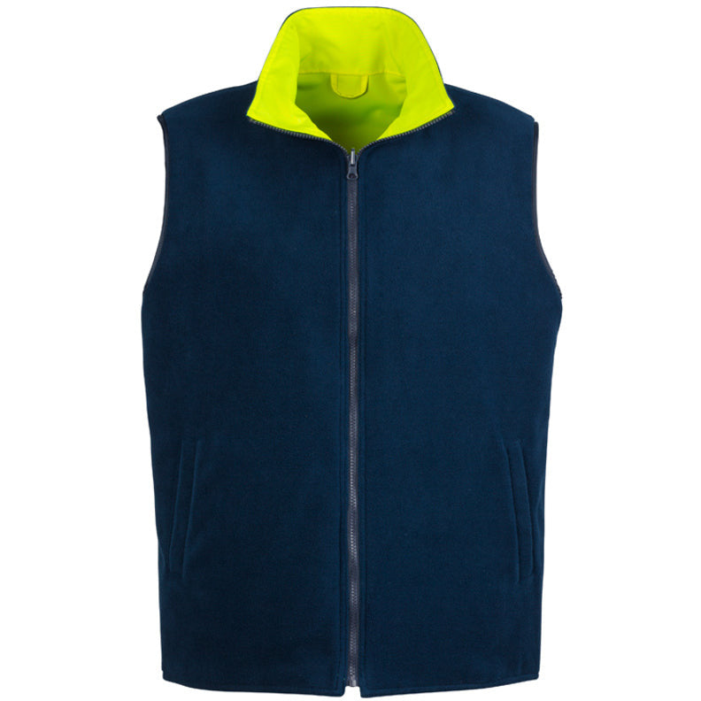 Syzmik Mens Hi Vis Lightweight Fleece Lined Vest