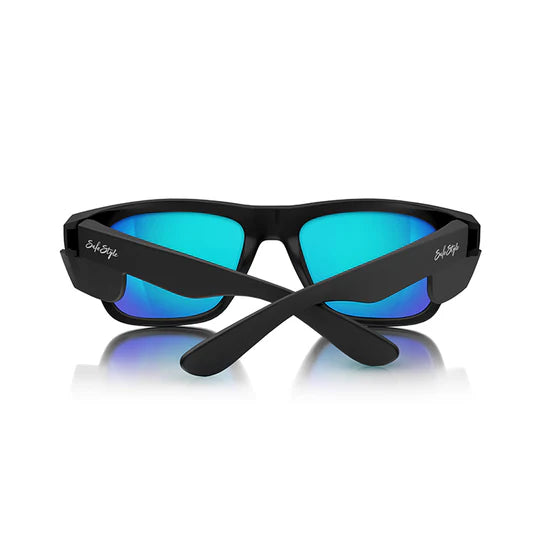 SafeStyle Fusions Matte Black Frame Mirror Blue Polarised Lens