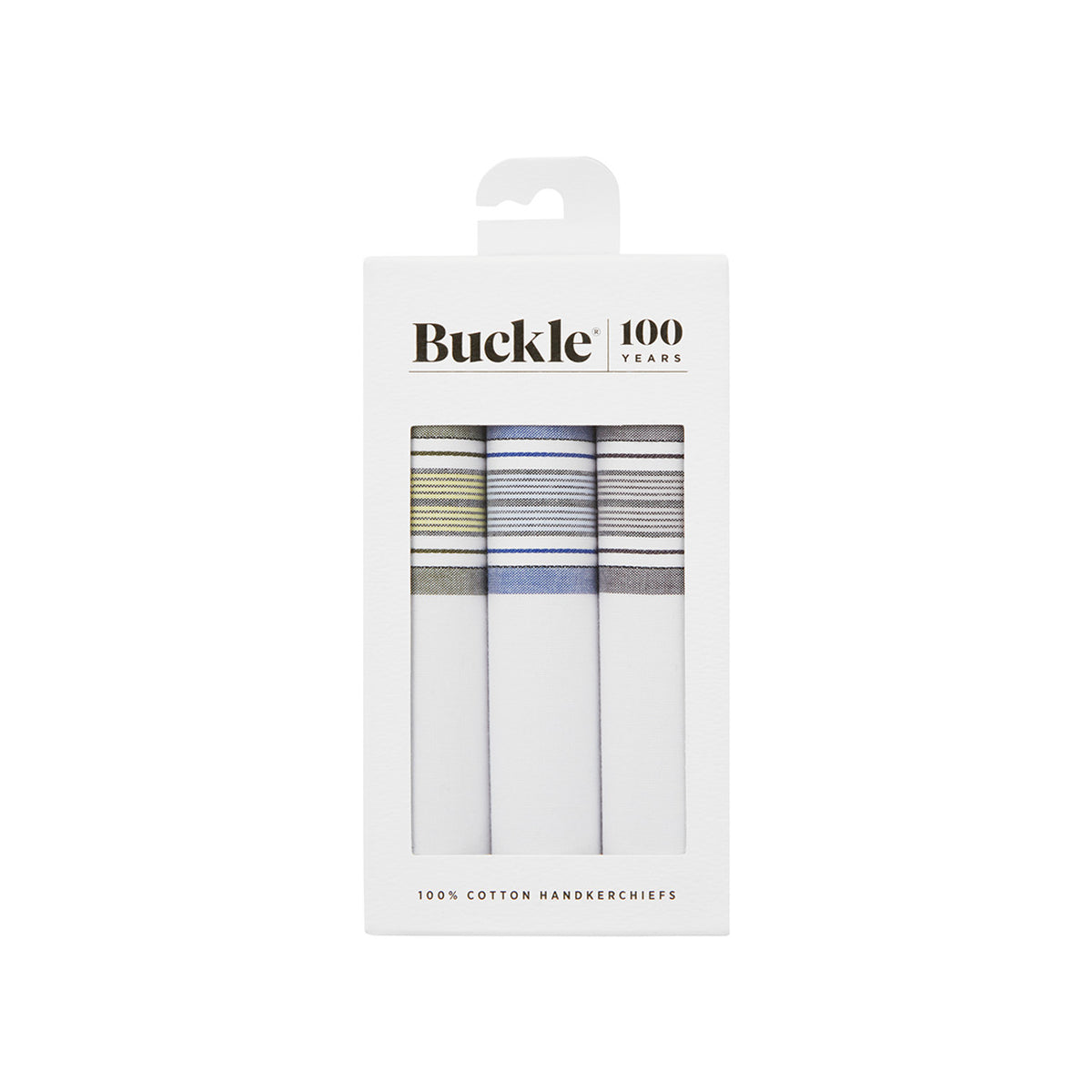 Buckle Cotton Handkerchief - 3 Pack