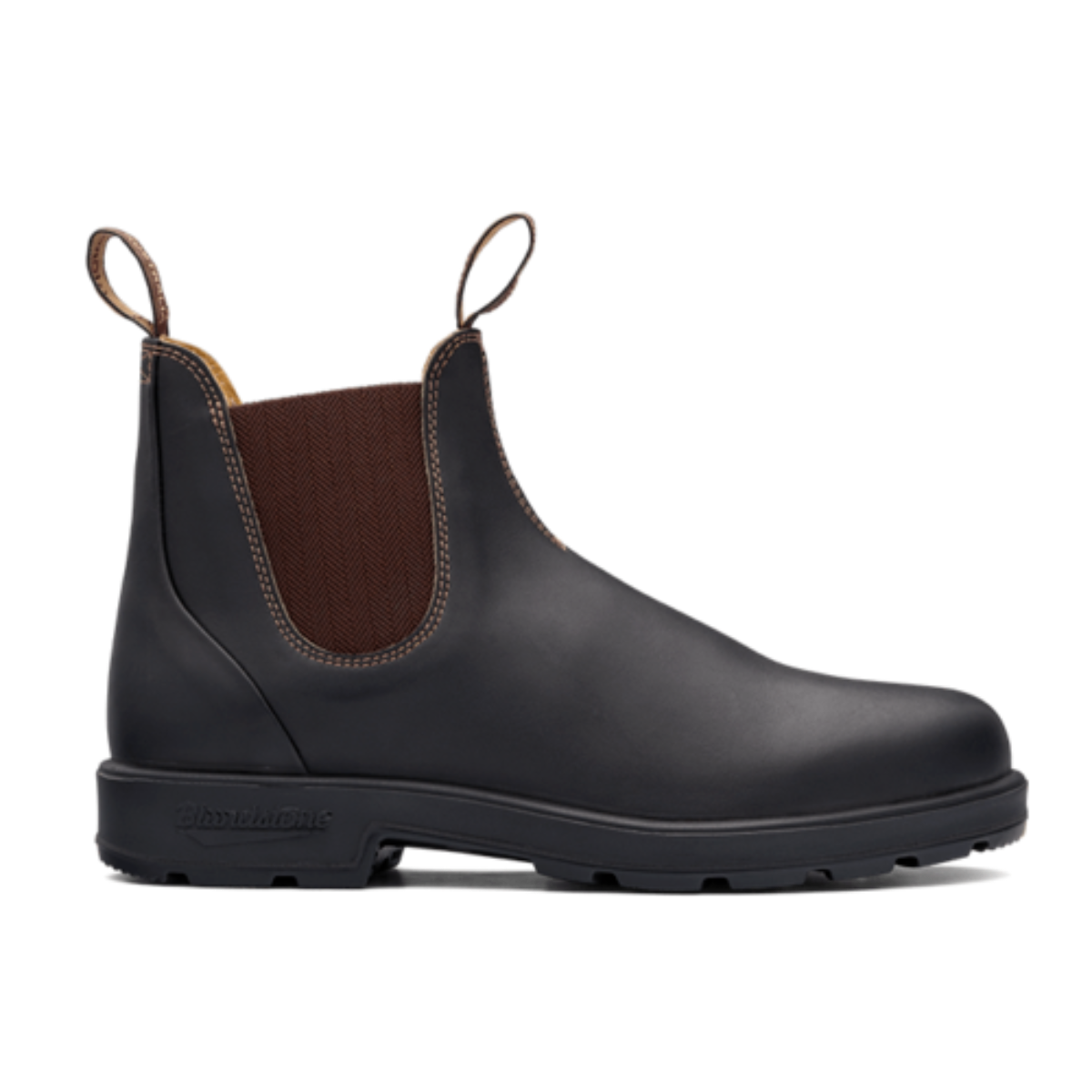 Blundstone 600 Stout Brown Herringbone Elastic Side Boot Tuff As