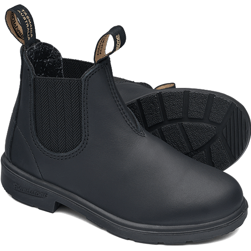 Blundstone 630 Kids Black Herringbone Elastic Side Boot Tuff As