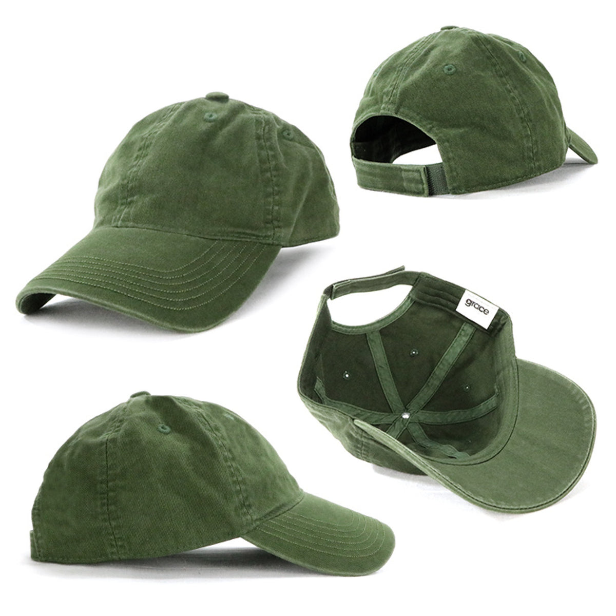 Grace Collection Enzyme Washed Cap