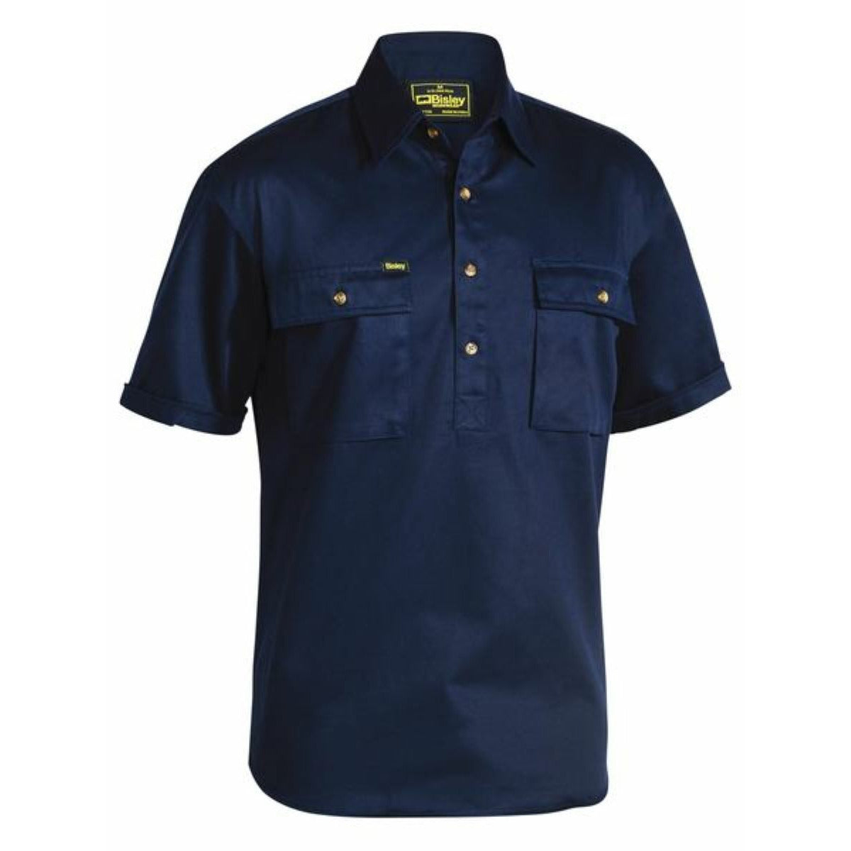 Bisley Closed Front Cotton Drill Shirt