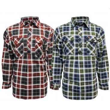 Swanndri Egmont Half Button Shirt Twin Pack - Tuff-As Workwear and Safety