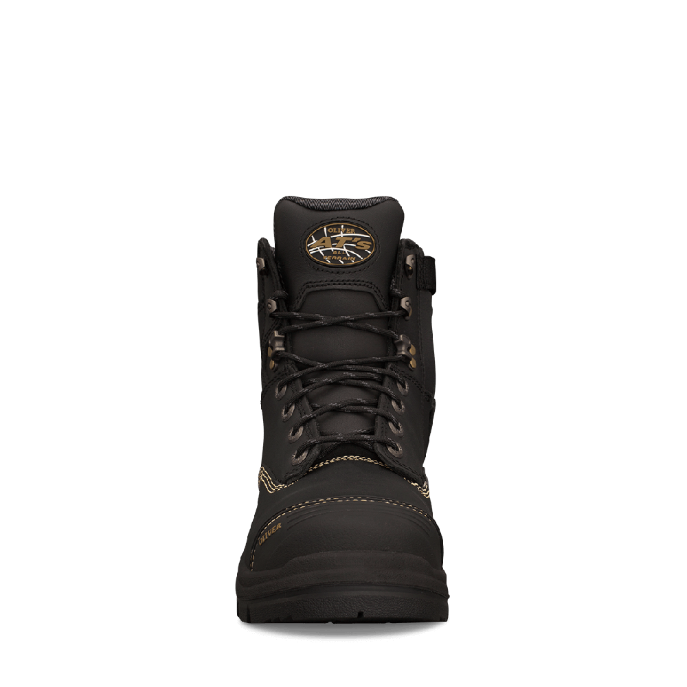 Oliver Zip Sided Lace Up Boot Tuff As Workwear and Safety